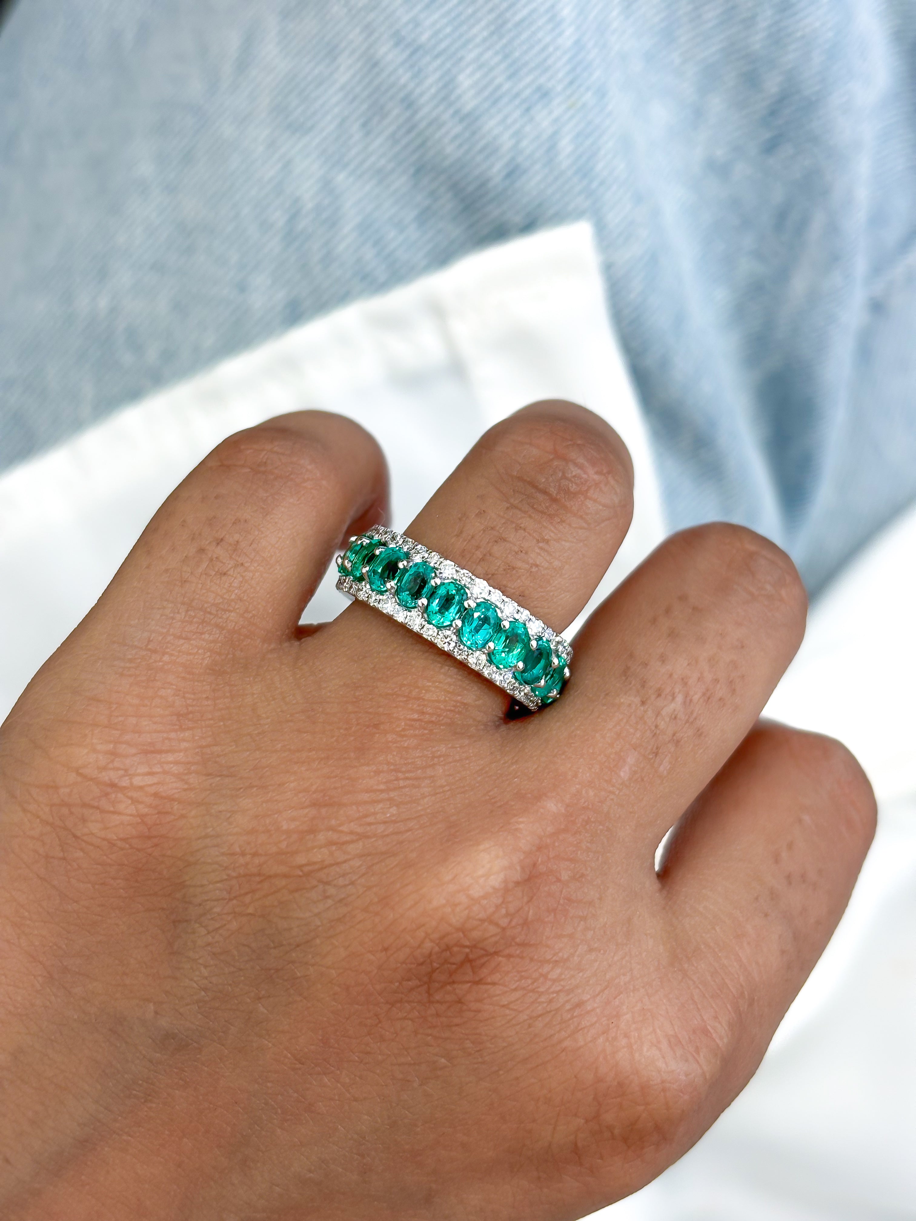 JPRG-4547/11235 Emerald Diamond Ring | 18K