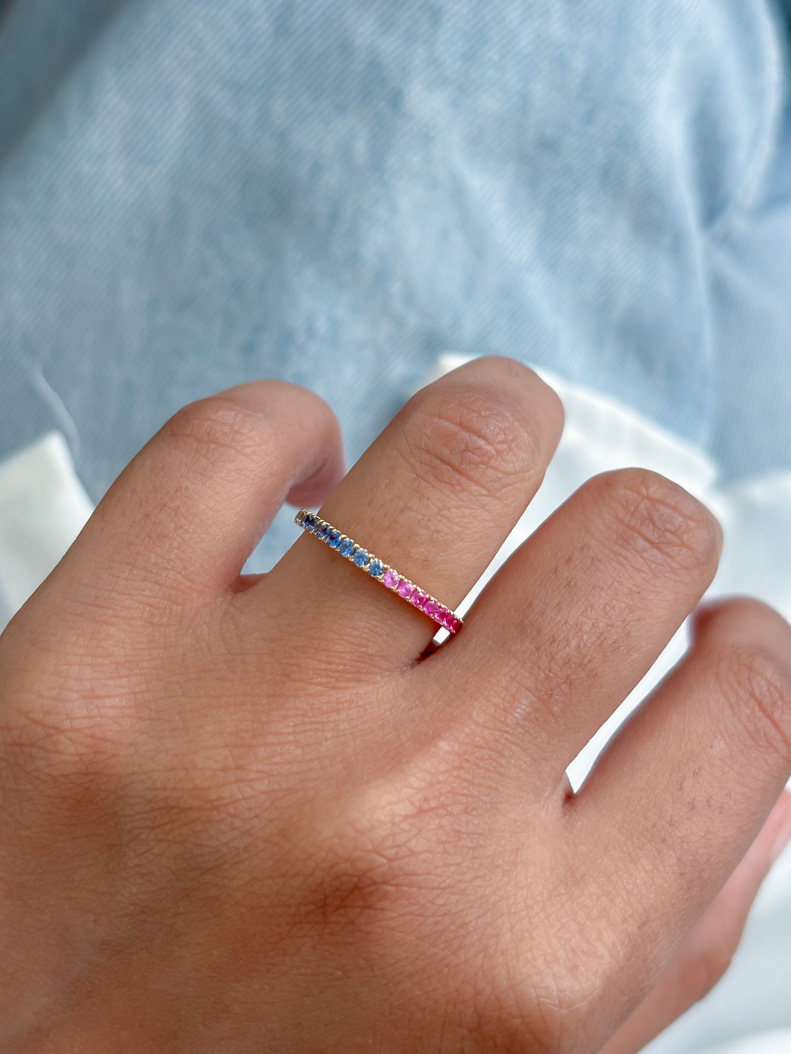 JPRG-4555/11252 Rainbow Sapphire Ring | 18K