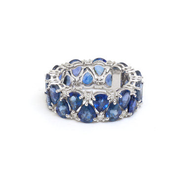 JPRG-4561/11258 Blue Sapphire Diamond Ring | 18K