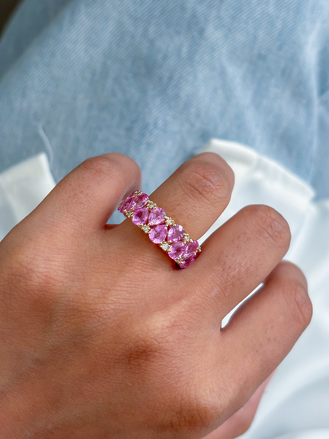 JPRG-4564/11261 Pink Sapphire Diamond Ring | 18K