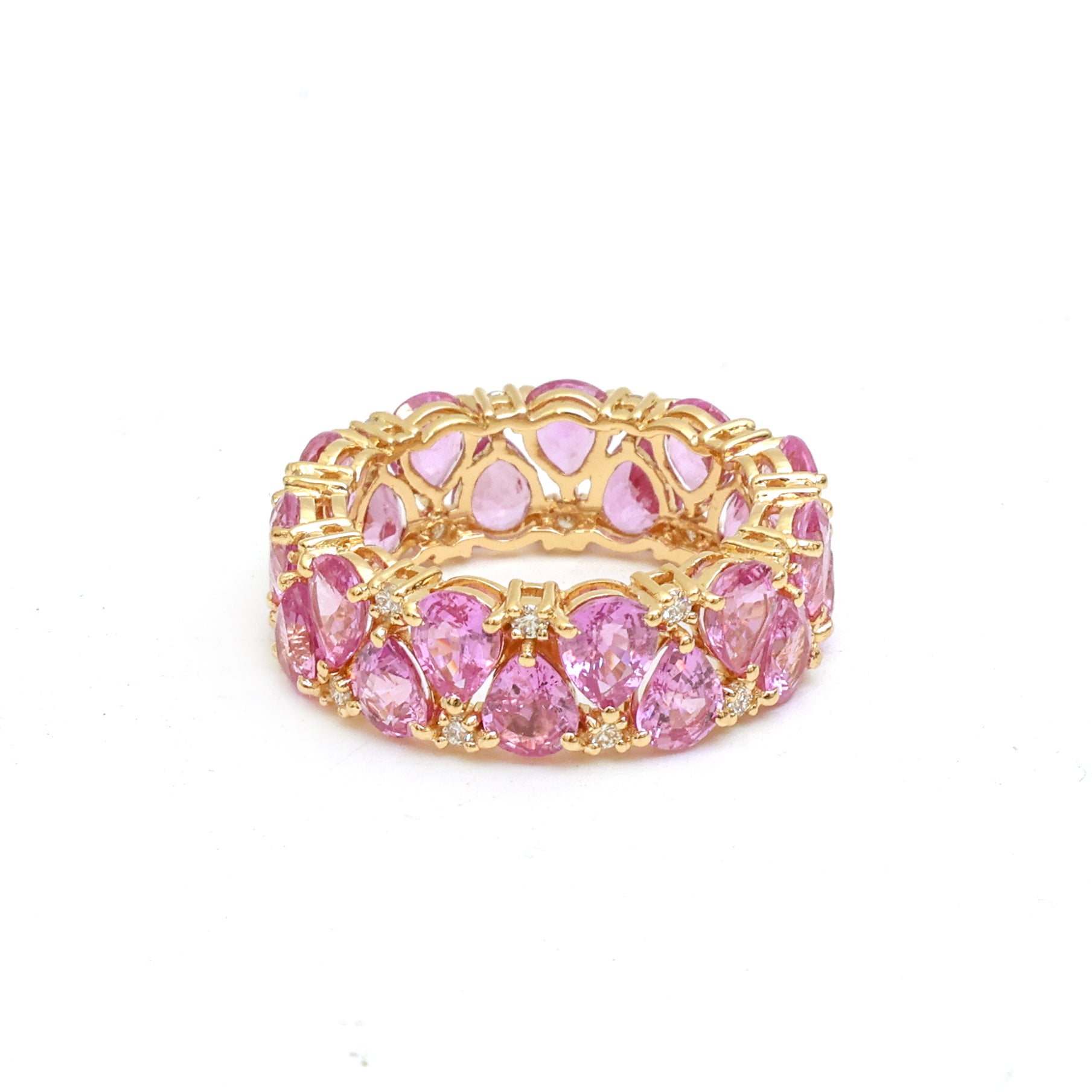 JPRG-4564/11261 Pink Sapphire Diamond Ring | 18K