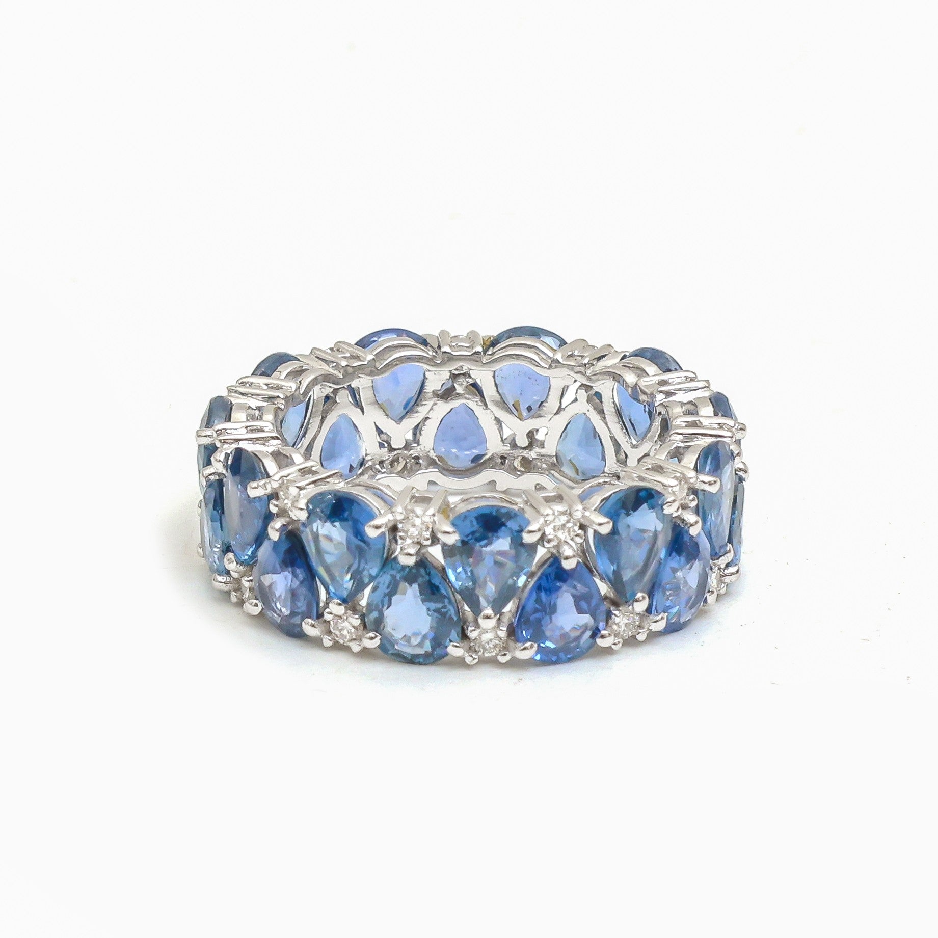 JPRG-4613/11355 Blue Sapphire Diamond Ring | 18K