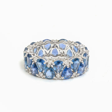 JPRG-4613/11355 Blue Sapphire Diamond Ring | 18K