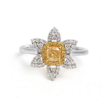 JPRG-4647/11417 Diamond Yellow Diamond Ring | 18K