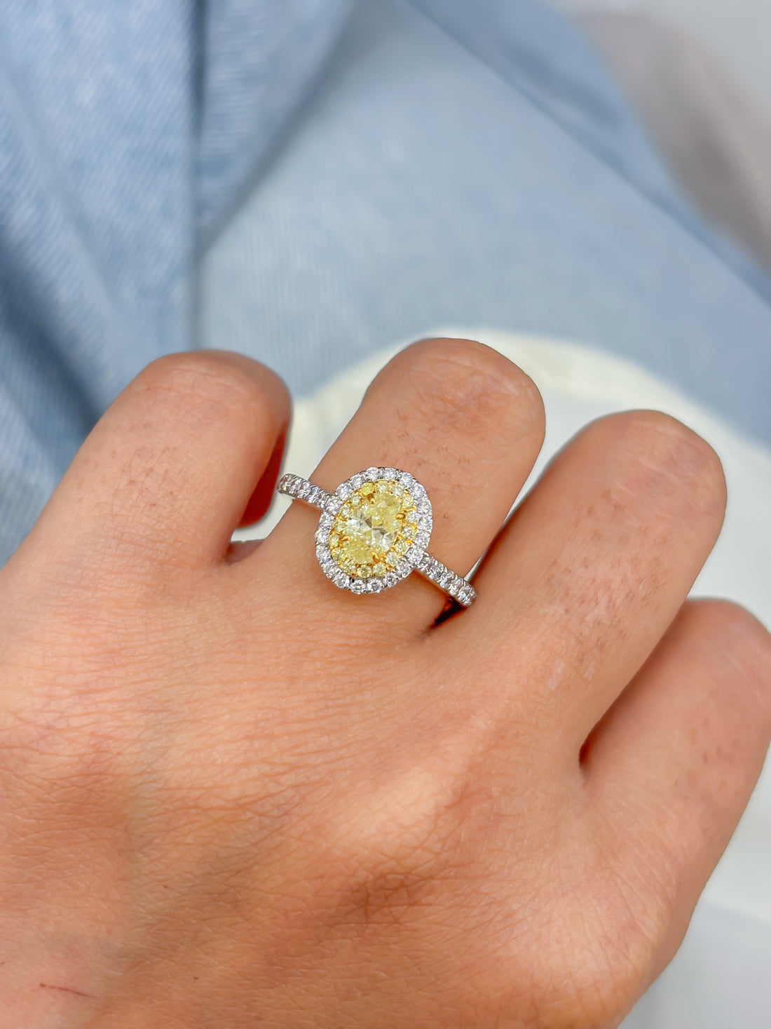 JPRG-4651/11428 Yellow Diamond Diamond Ring | 18K