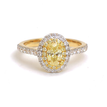 JPRG-4651/11428 Yellow Diamond Diamond Ring | 18K