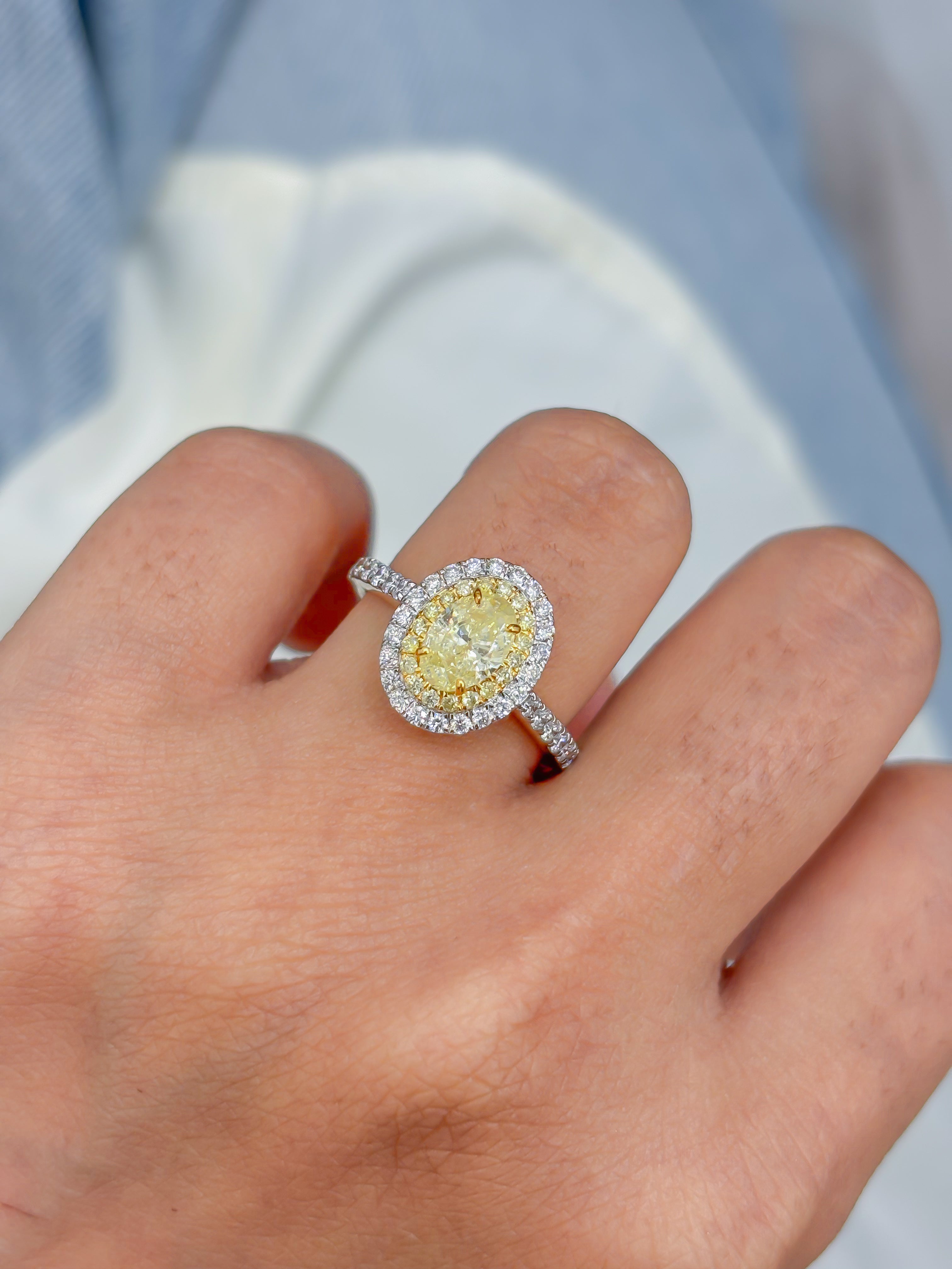 JPRG-4652/11429 Yellow Diamond Diamond Ring | 18K