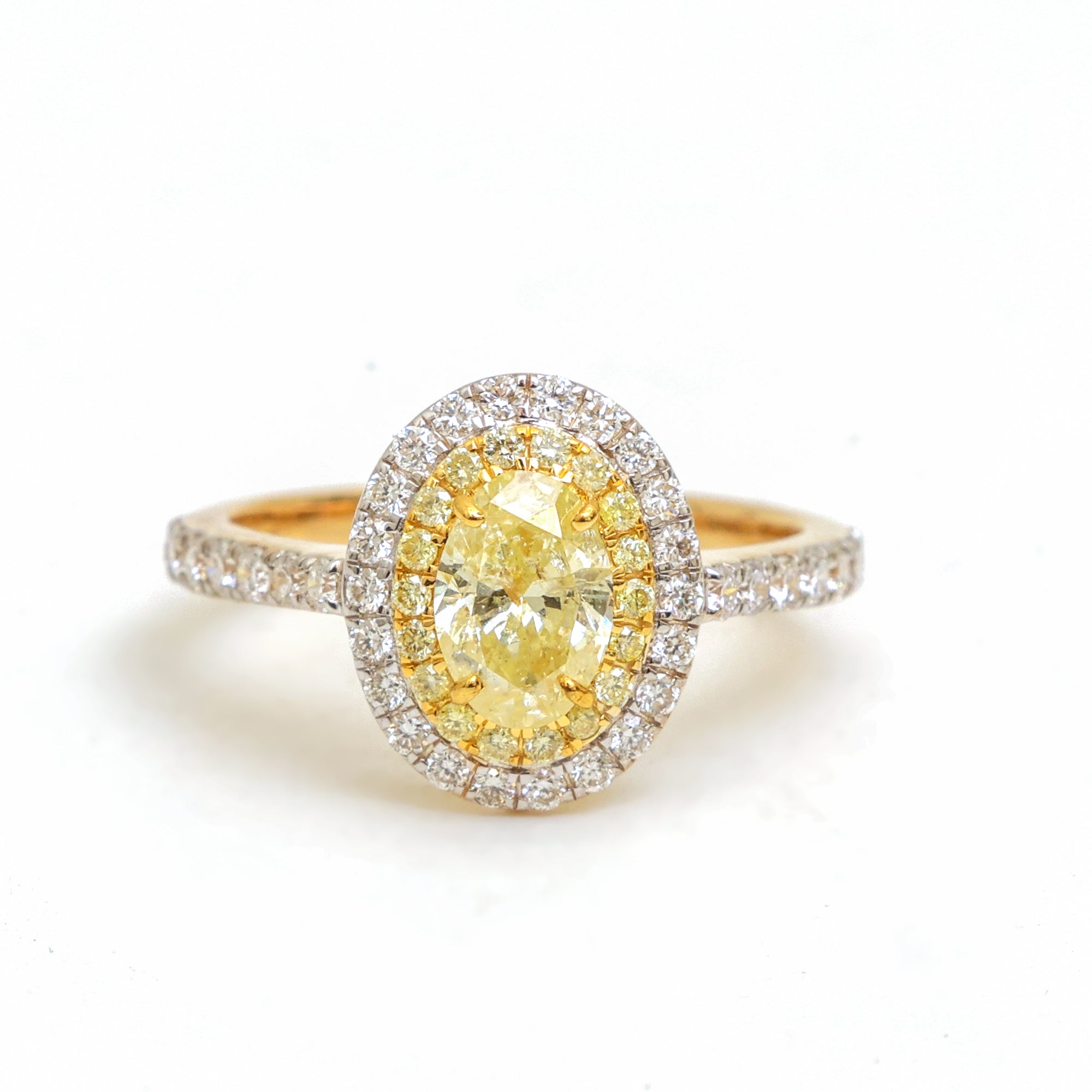 JPRG-4652/11429 Yellow Diamond Diamond Ring | 18K