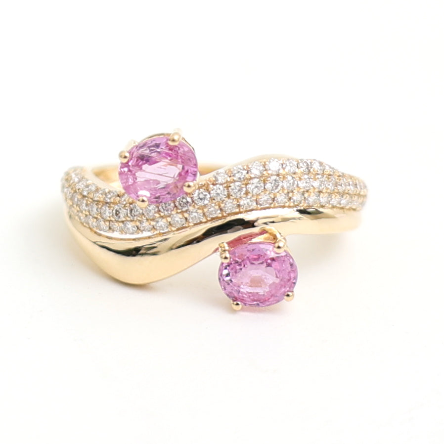 JPRG-4679/11516 Diamond Pink Sapphire Ring | 18K