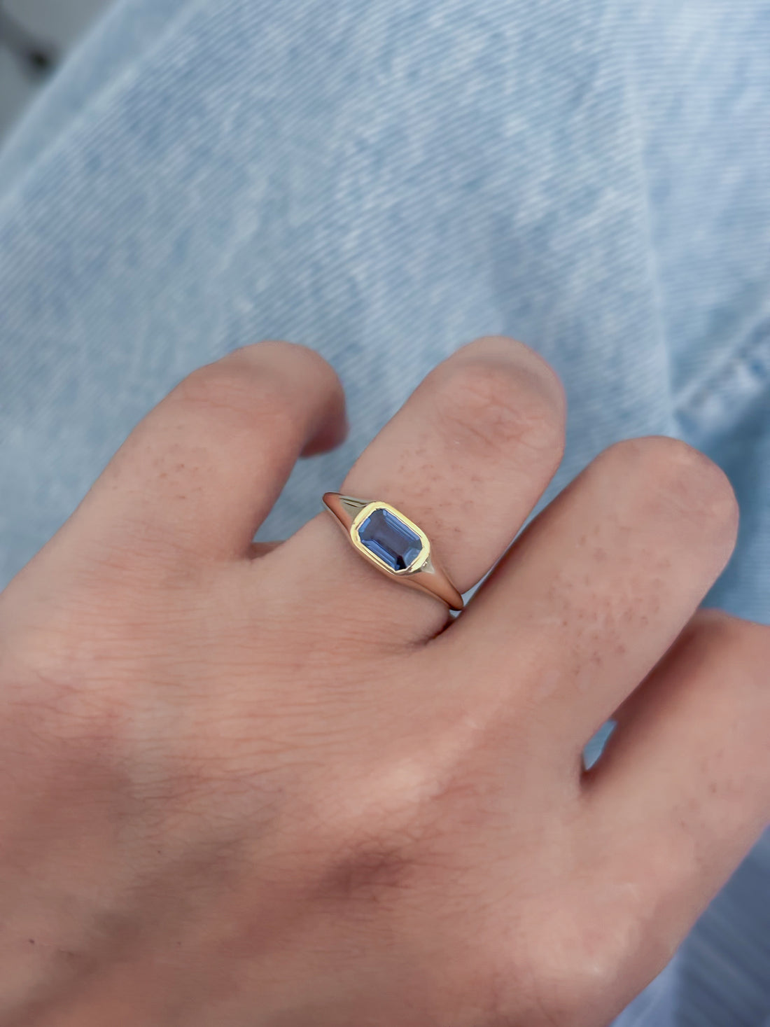 JPRG-4682/11519 Blue Sapphire Ring | 14K
