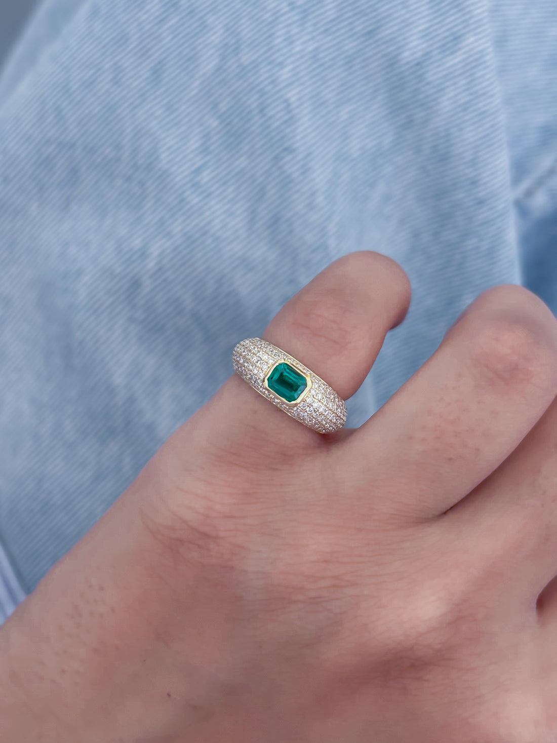JPRG-4683/11521 Emerald Diamond Ring | 18K