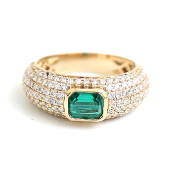 JPRG-4702/11540 Emerald Diamond Ring | 18K