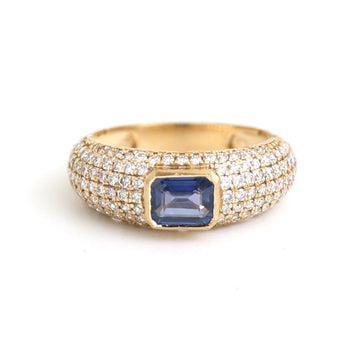 JPRG-4705/11543 Diamond Blue Sapphire Ring | 18K