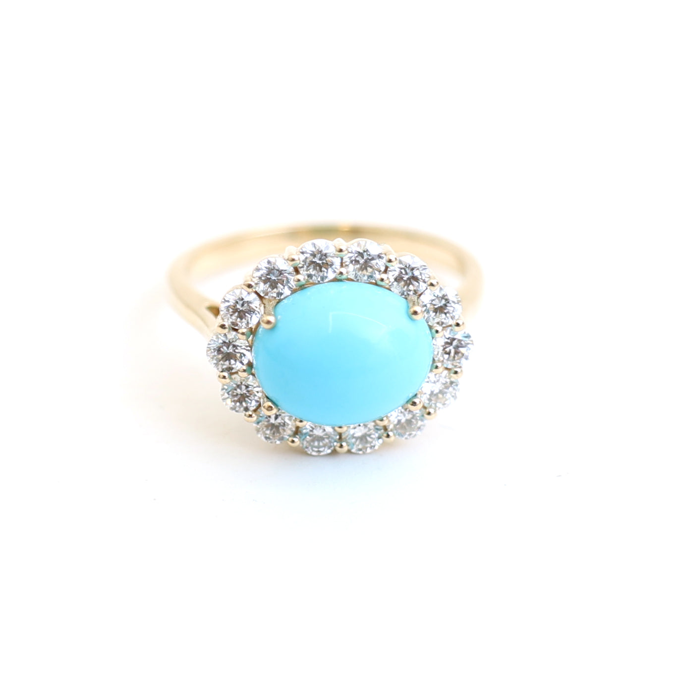 JPRG-4709/11548 Diamond Turquoise Ring | 14K