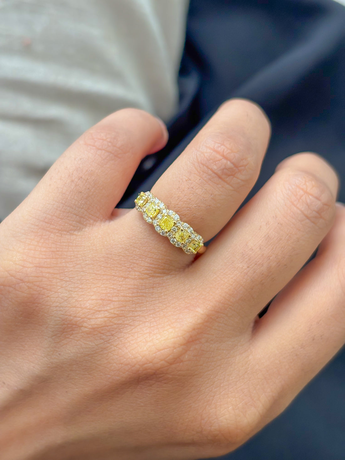 JPRG-4712/11552 Yellow Diamond Diamond Ring | 18K