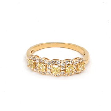 JPRG-4713/11553 Yellow Diamond Diamond Ring | 18K