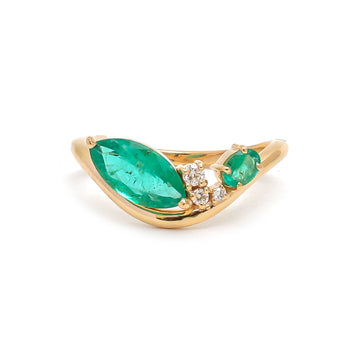 JPRG-4714/11554 Emerald Diamond Ring | 18K