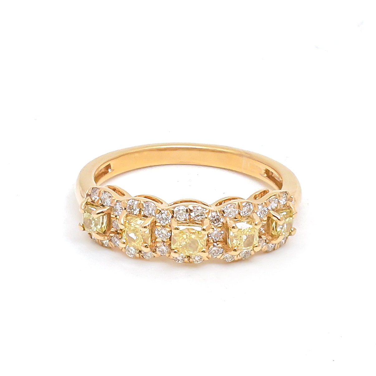 JPRG-4716/11556 Yellow Diamond Diamond Ring | 18K