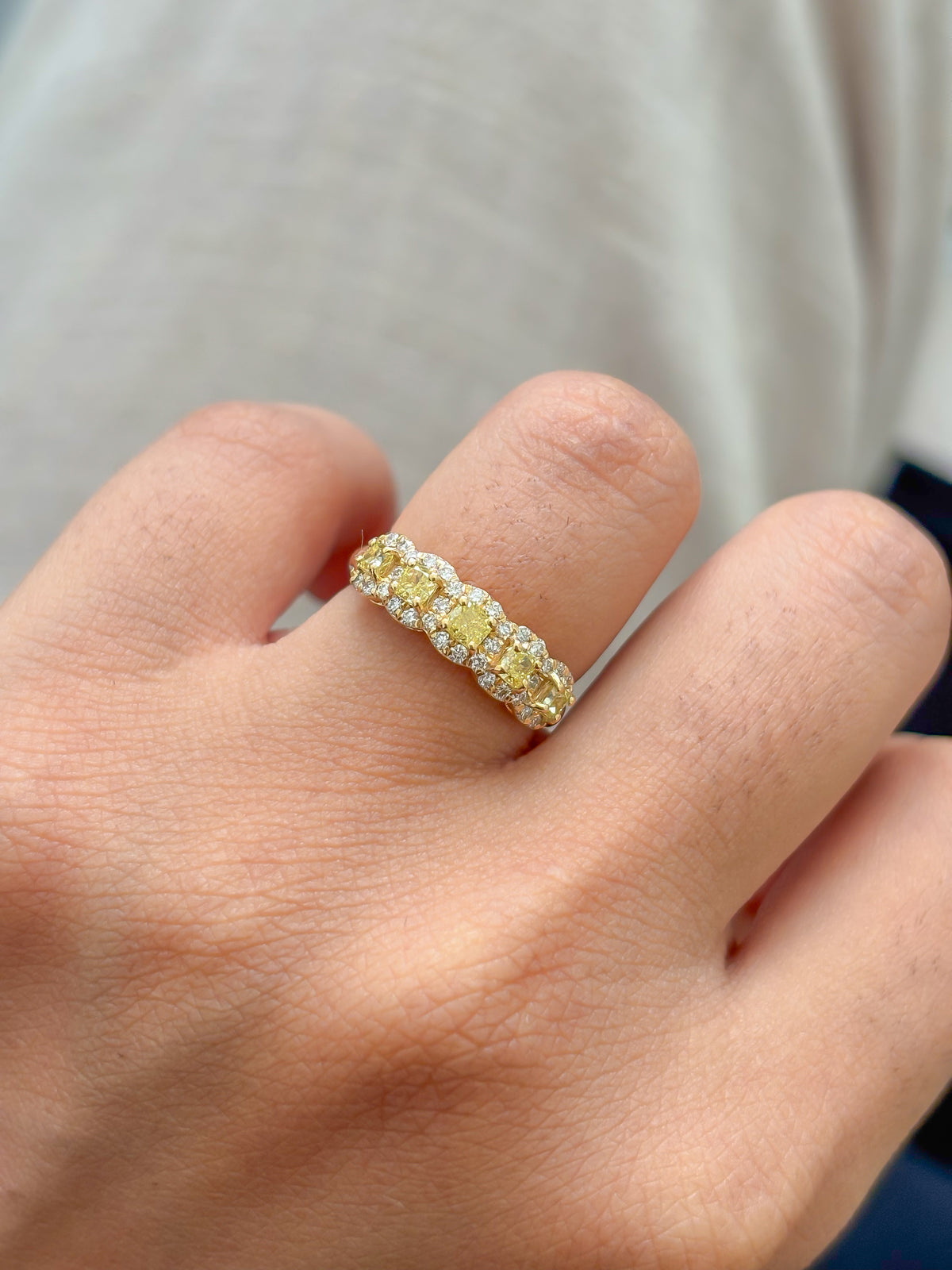 JPRG-4717/11557 Yellow Diamond Diamond Ring | 18K