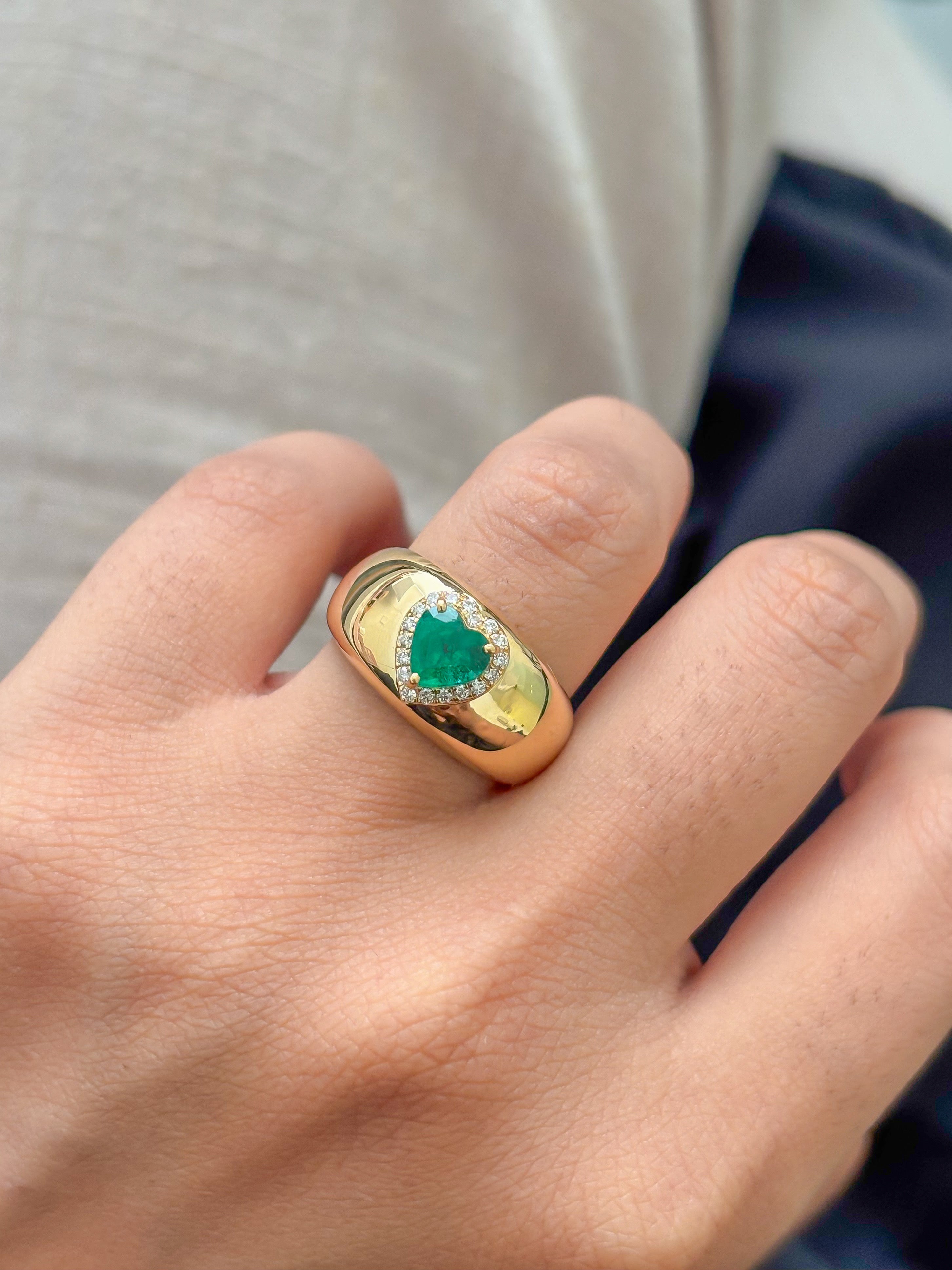 JPRG-4718/11558 Emerald Diamond Ring | 18K