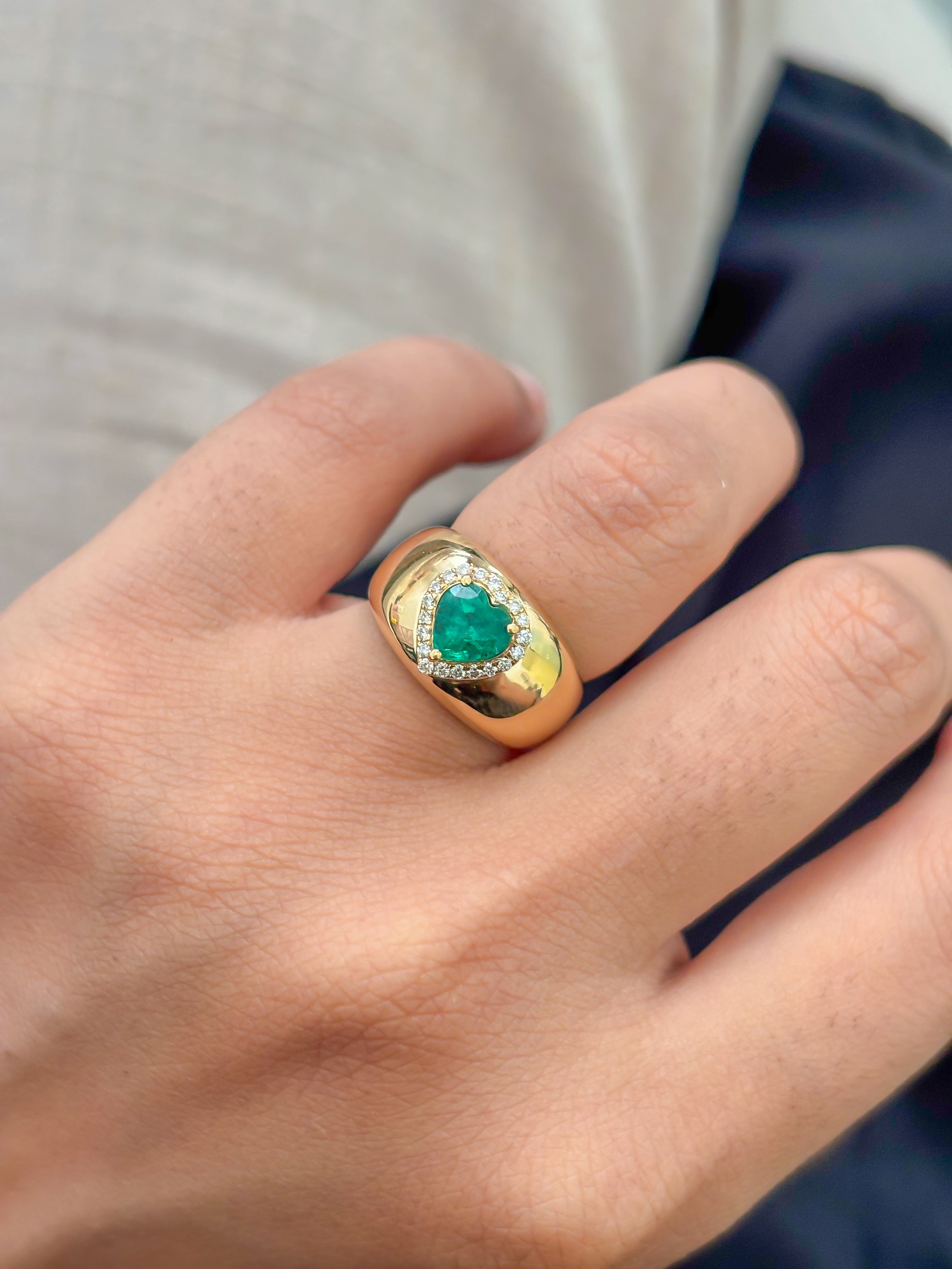 JPRG-4719/11559 Emerald Diamond Ring | 18K
