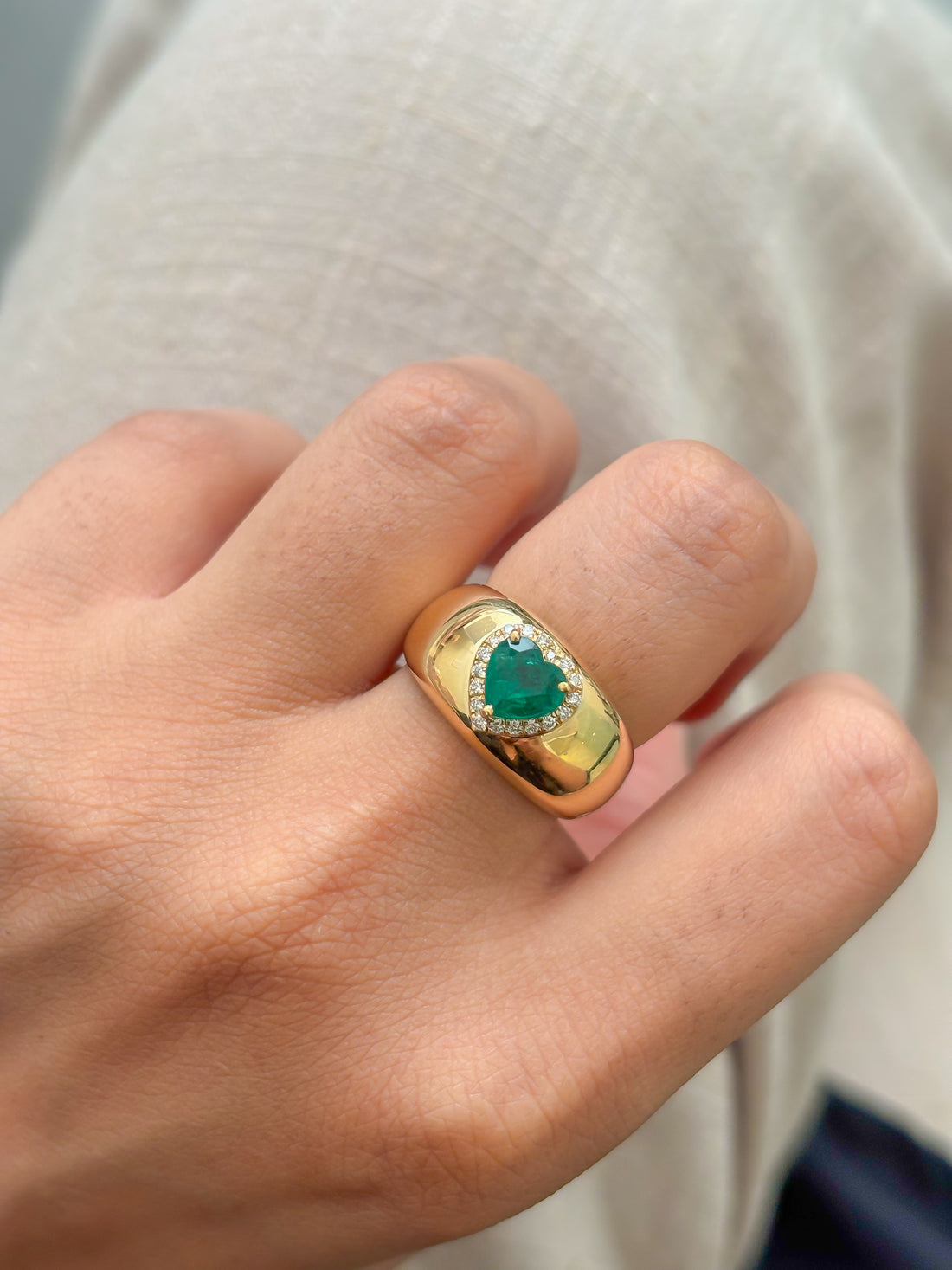 JPRG-4720/11560 Emerald Diamond Ring | 18K