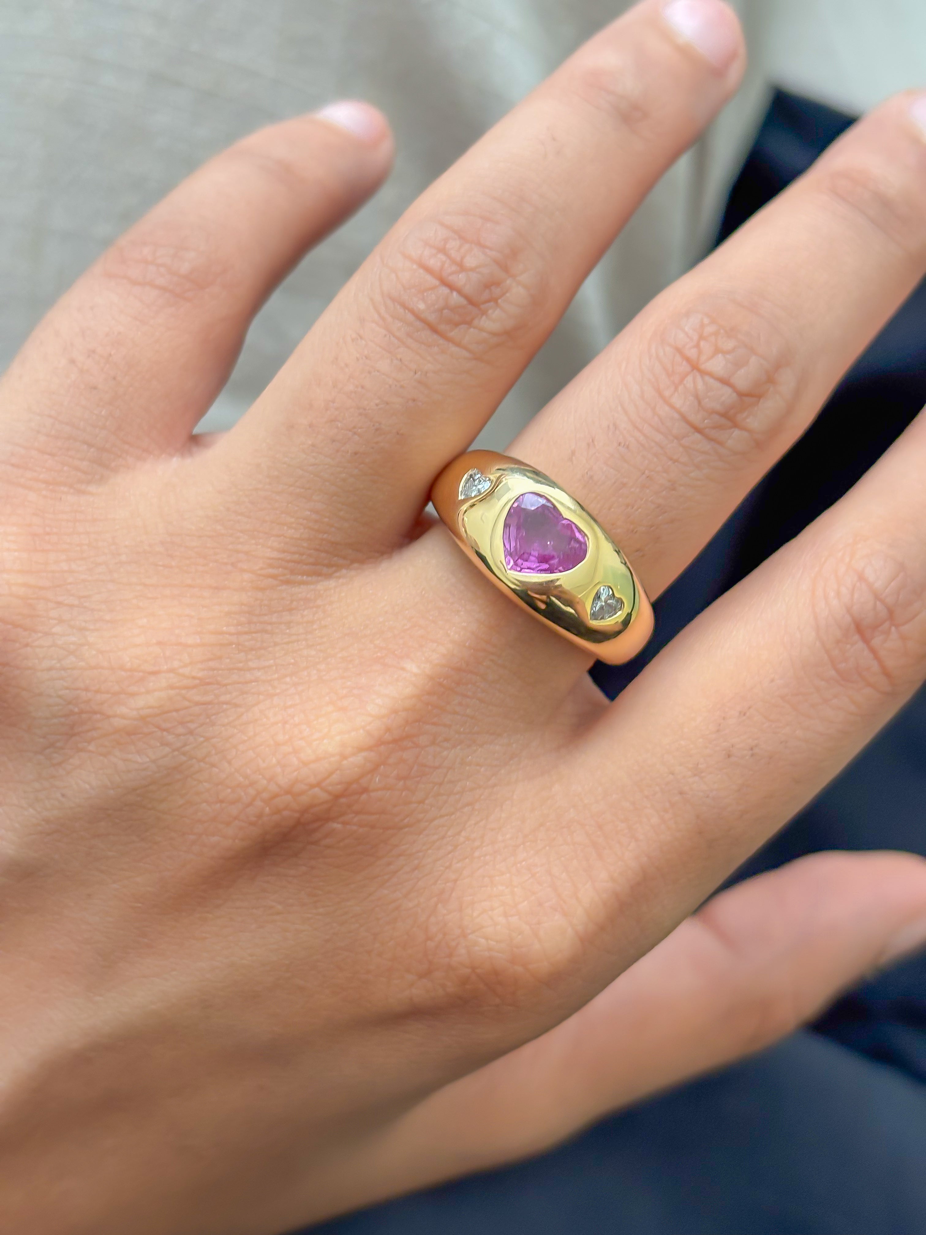 JPRG-4722/11562 Pink Sapphire Diamond Ring | 18K