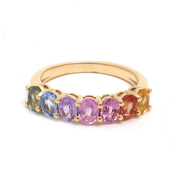 JPRG-4753/11660 Rainbow Sapphire Ring | 18K
