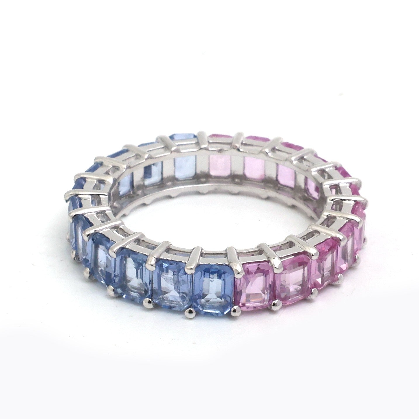 JPRG-4770/11678 Blue Sapphire Pink Sapphire Ring | 18K