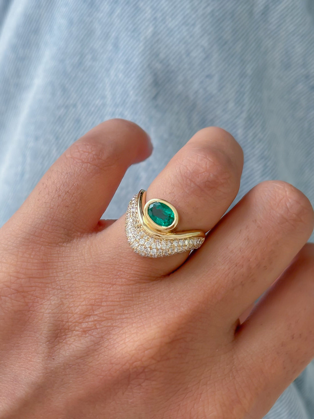 JPRG-4773/11681 Emerald Diamond Ring | 18K