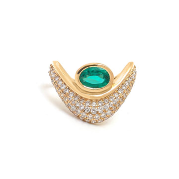 JPRG-4773/11681 Emerald Diamond Ring | 18K