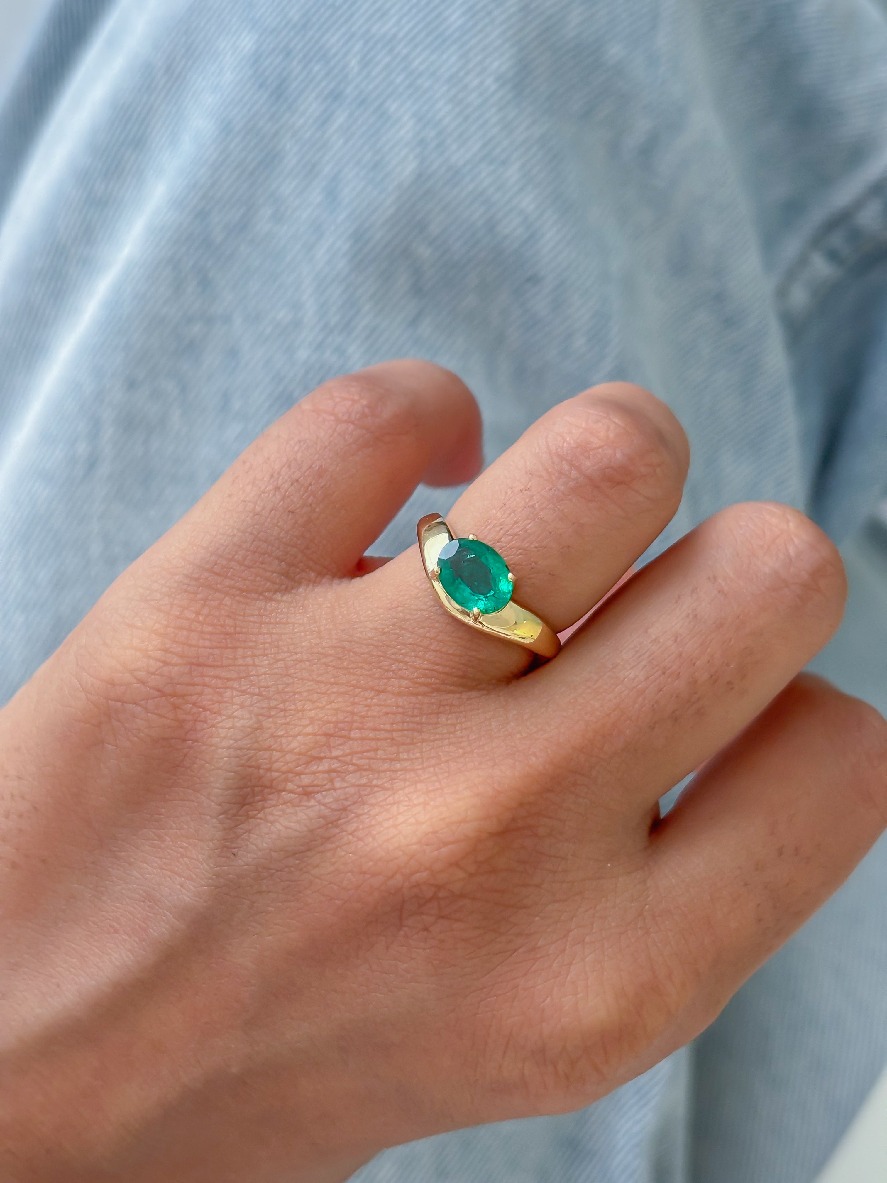 JPRG-4793/11701 Emerald Ring | 18K