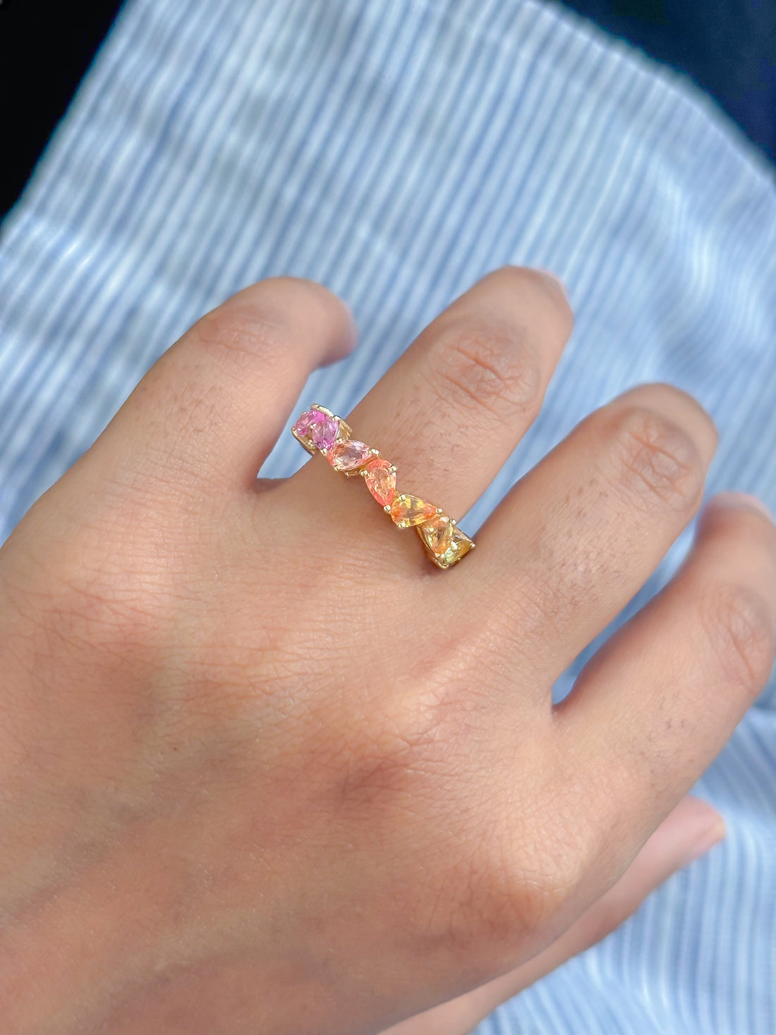 JPRG-4802/11725 Rainbow Sapphire Ring | 14K