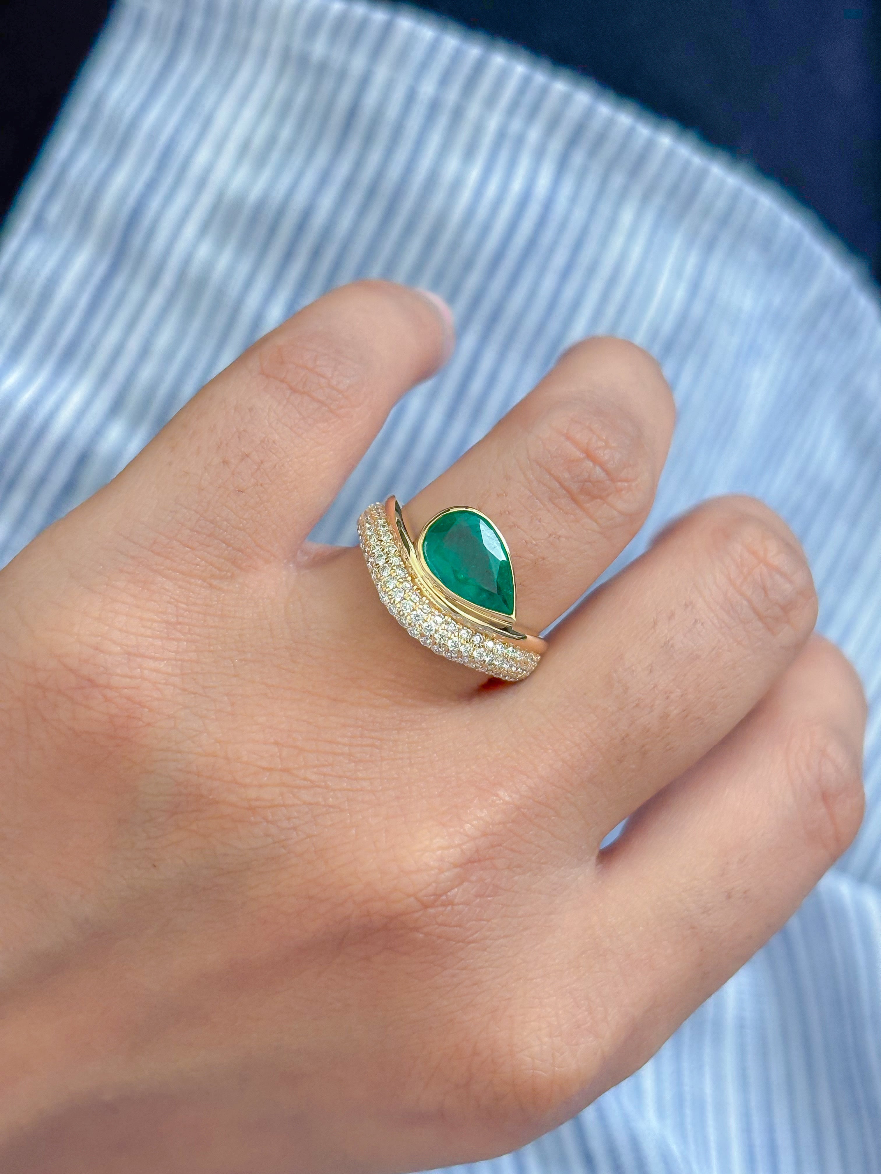 JPRG-4812/11735 Emerald Diamond Ring | 18K