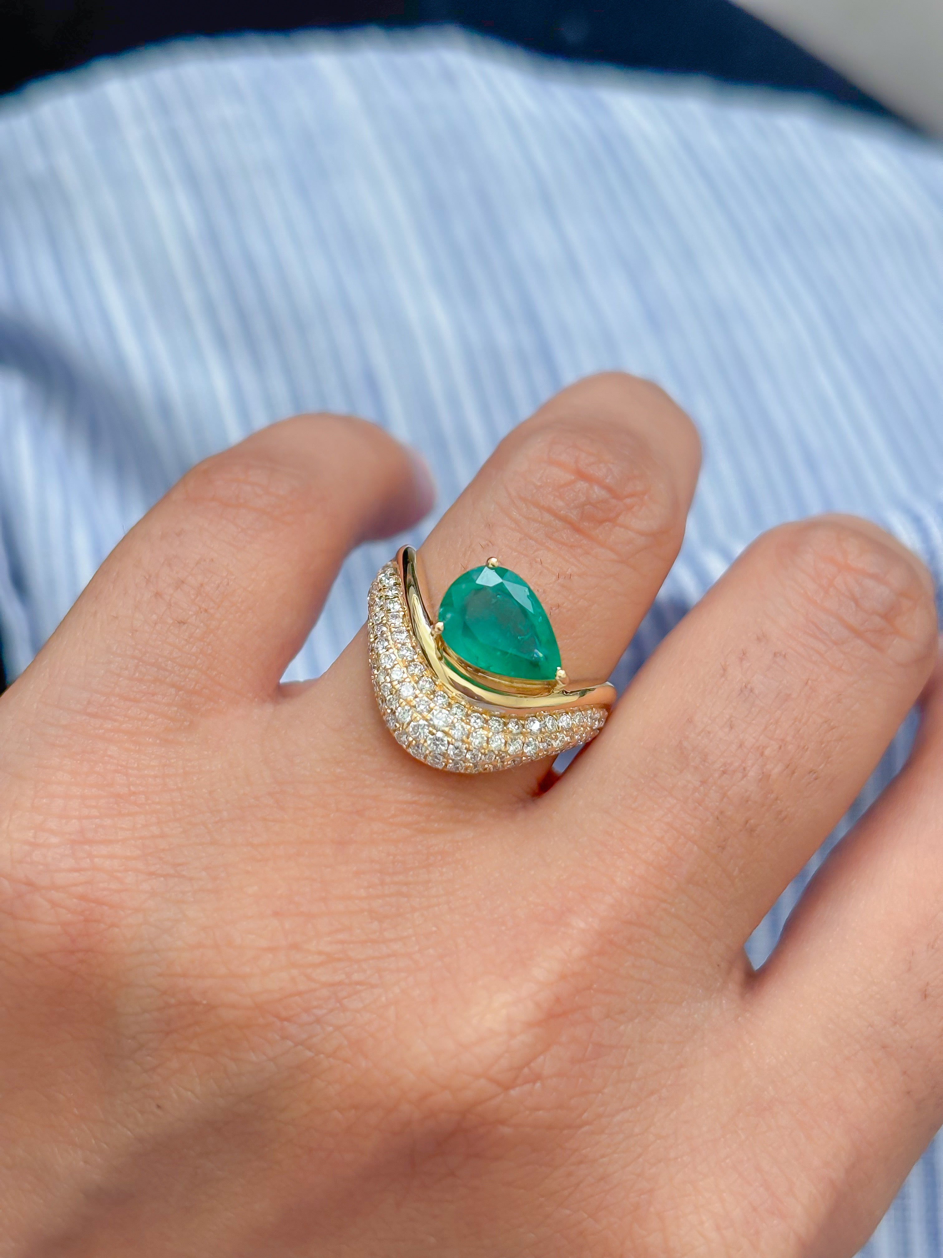 JPRG-4816/11739 Emerald Diamond Ring | 18K
