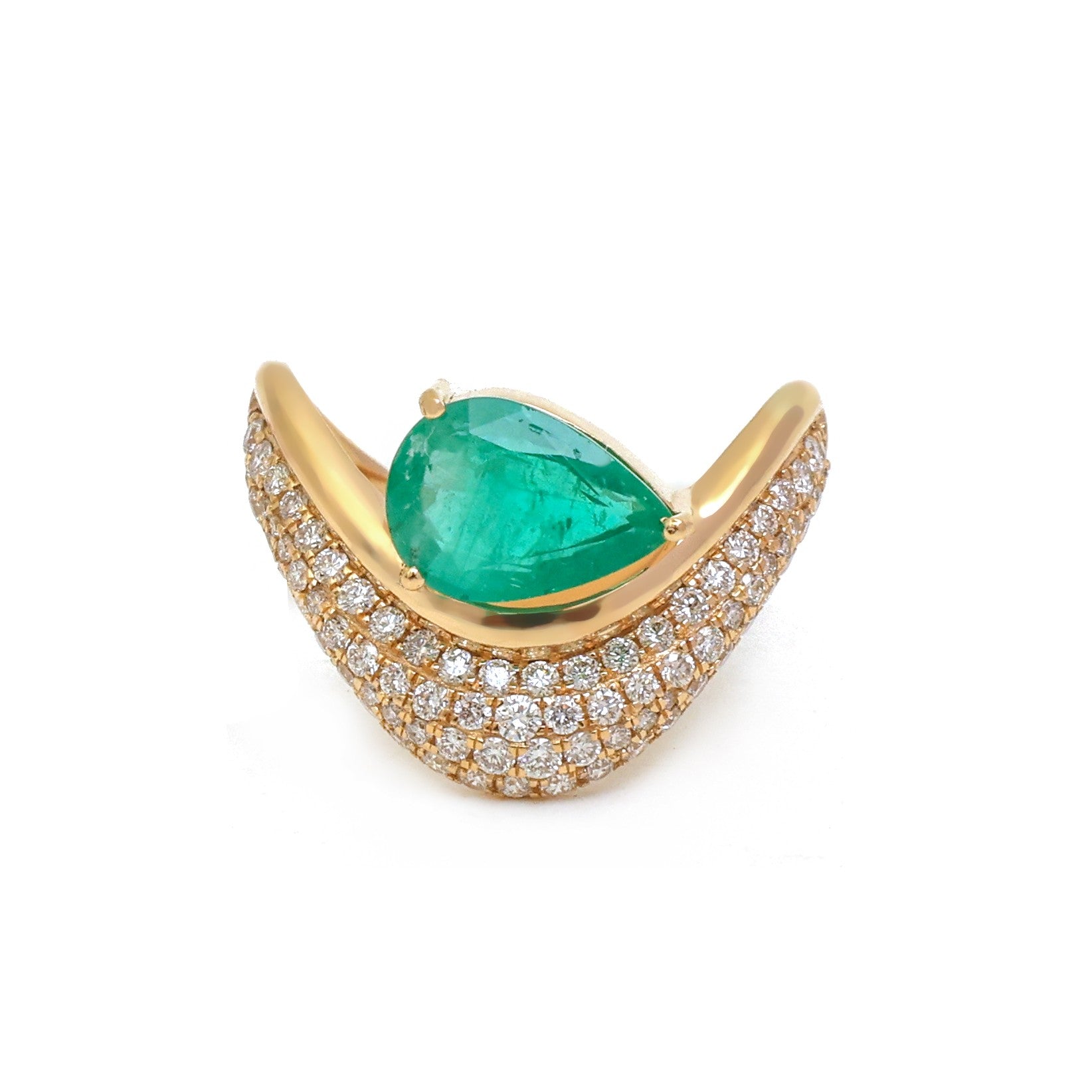 JPRG-4816/11739 Emerald Diamond Ring | 18K