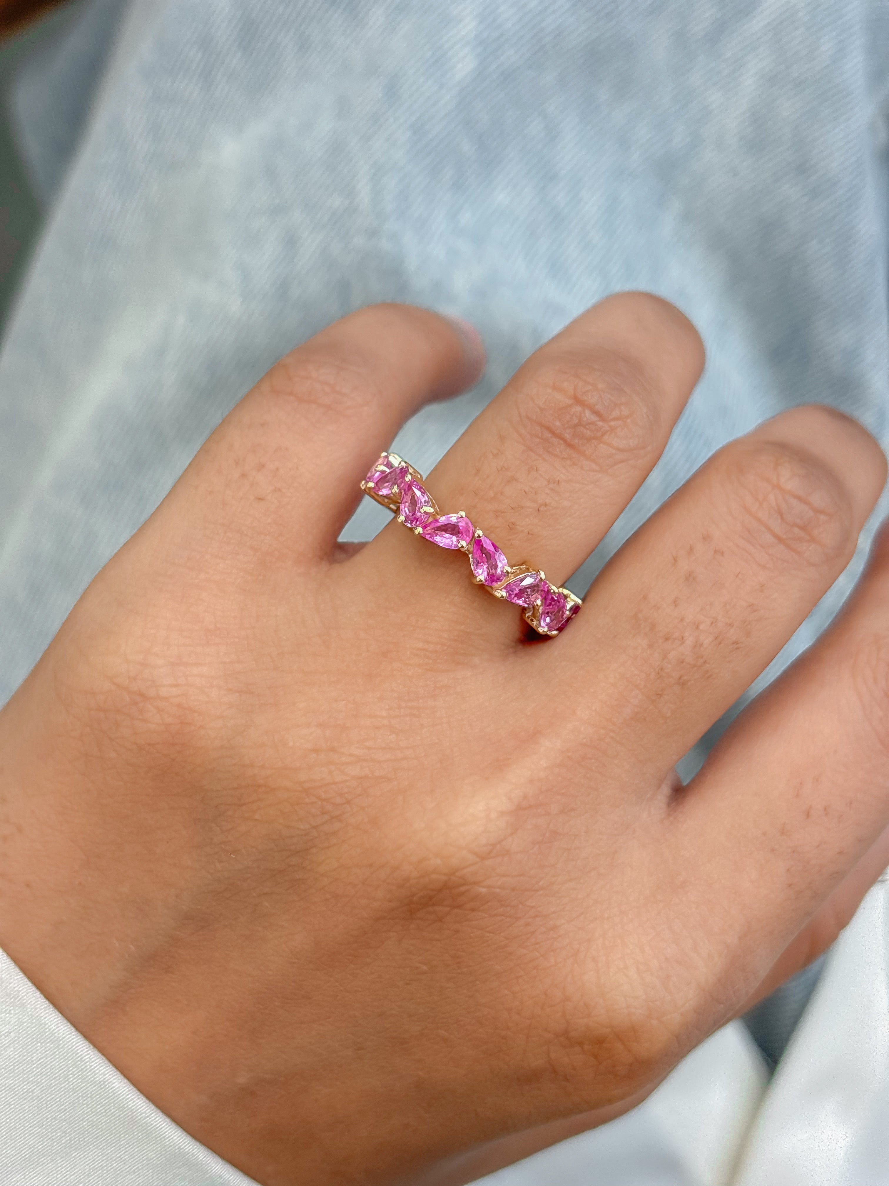 JPRG-4821/11775 Pink Sapphire Ring | 14K
