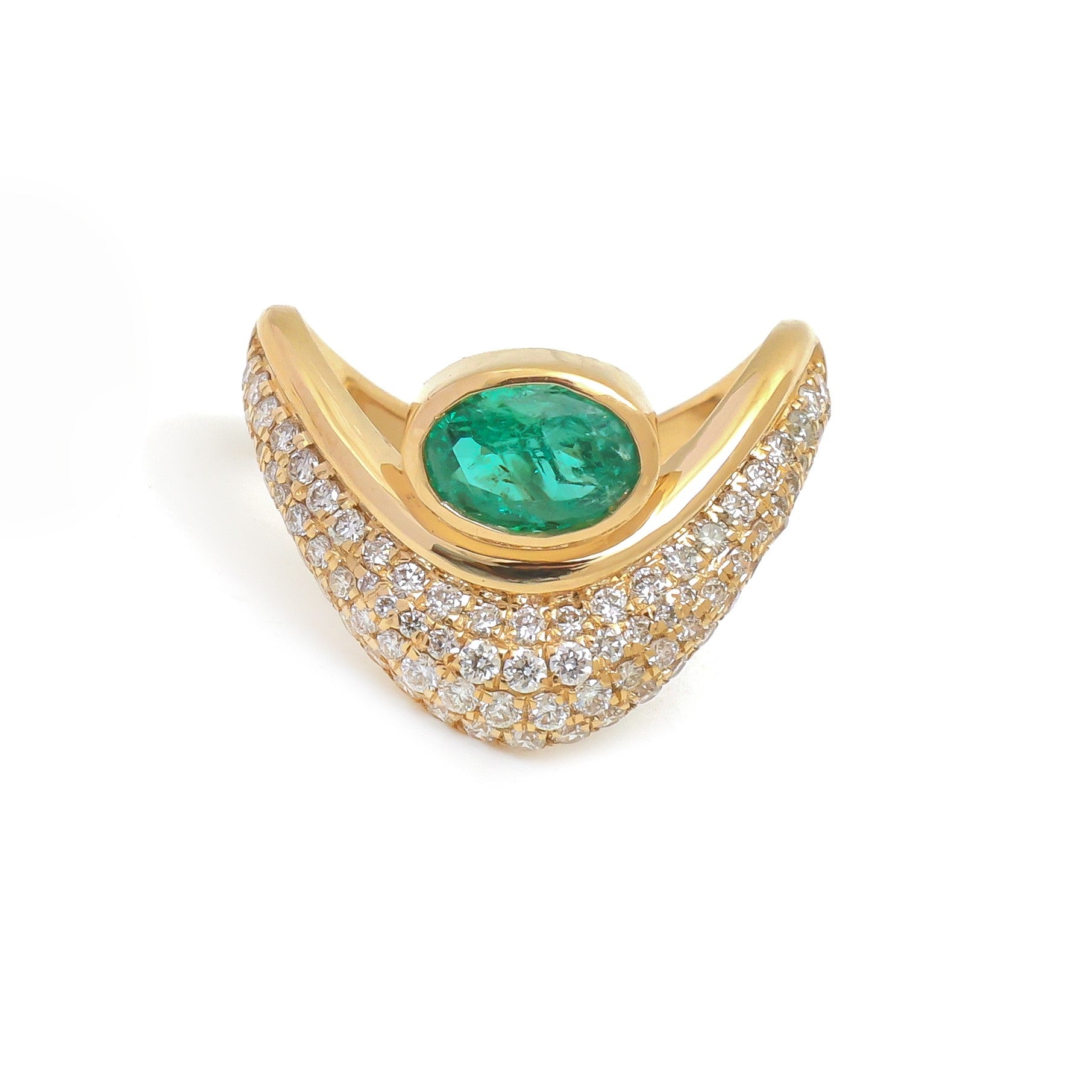 JPRG-4822/11776 Emerald Diamond Ring | 18K