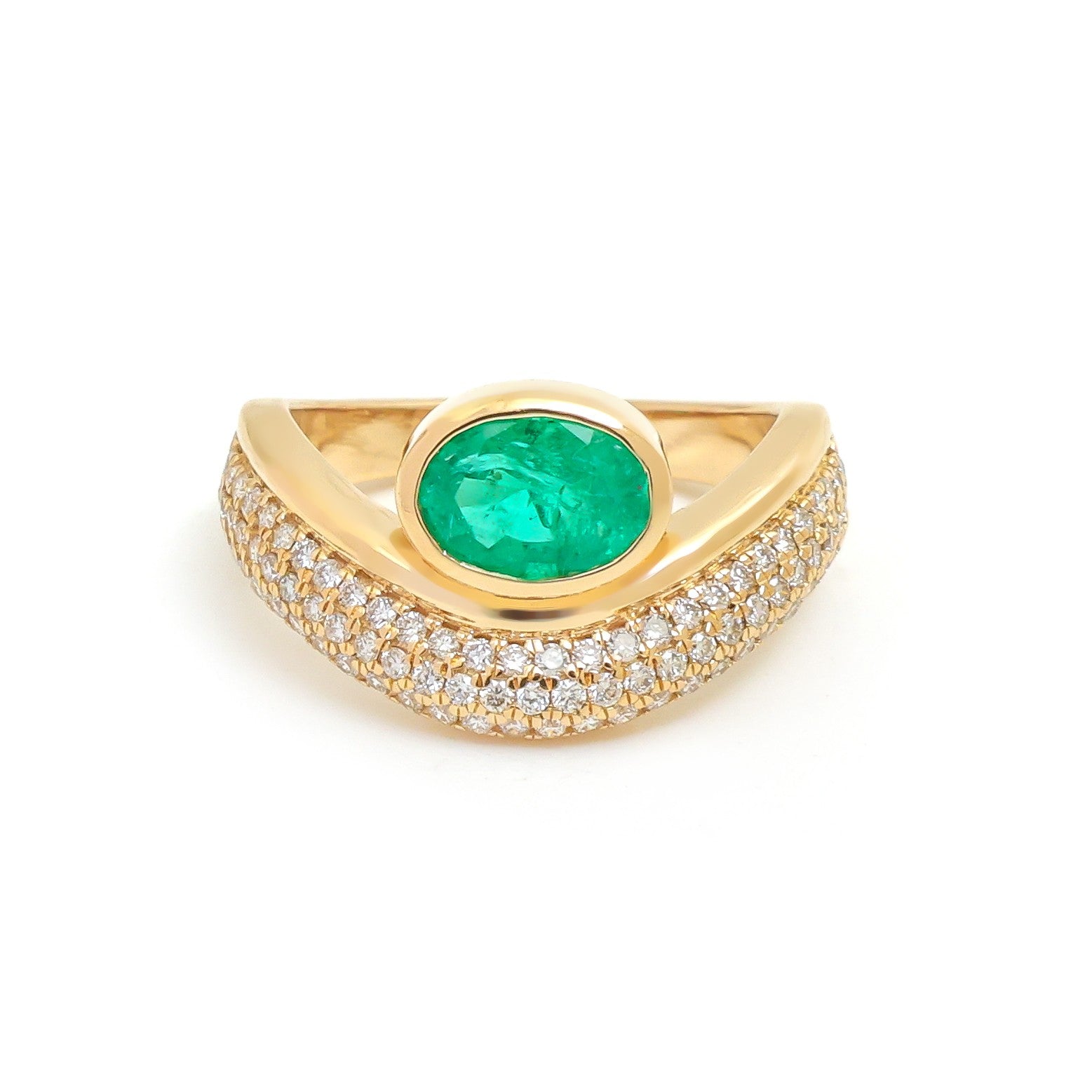 JPRG-4832/11786 Emerald Diamond Ring | 18K