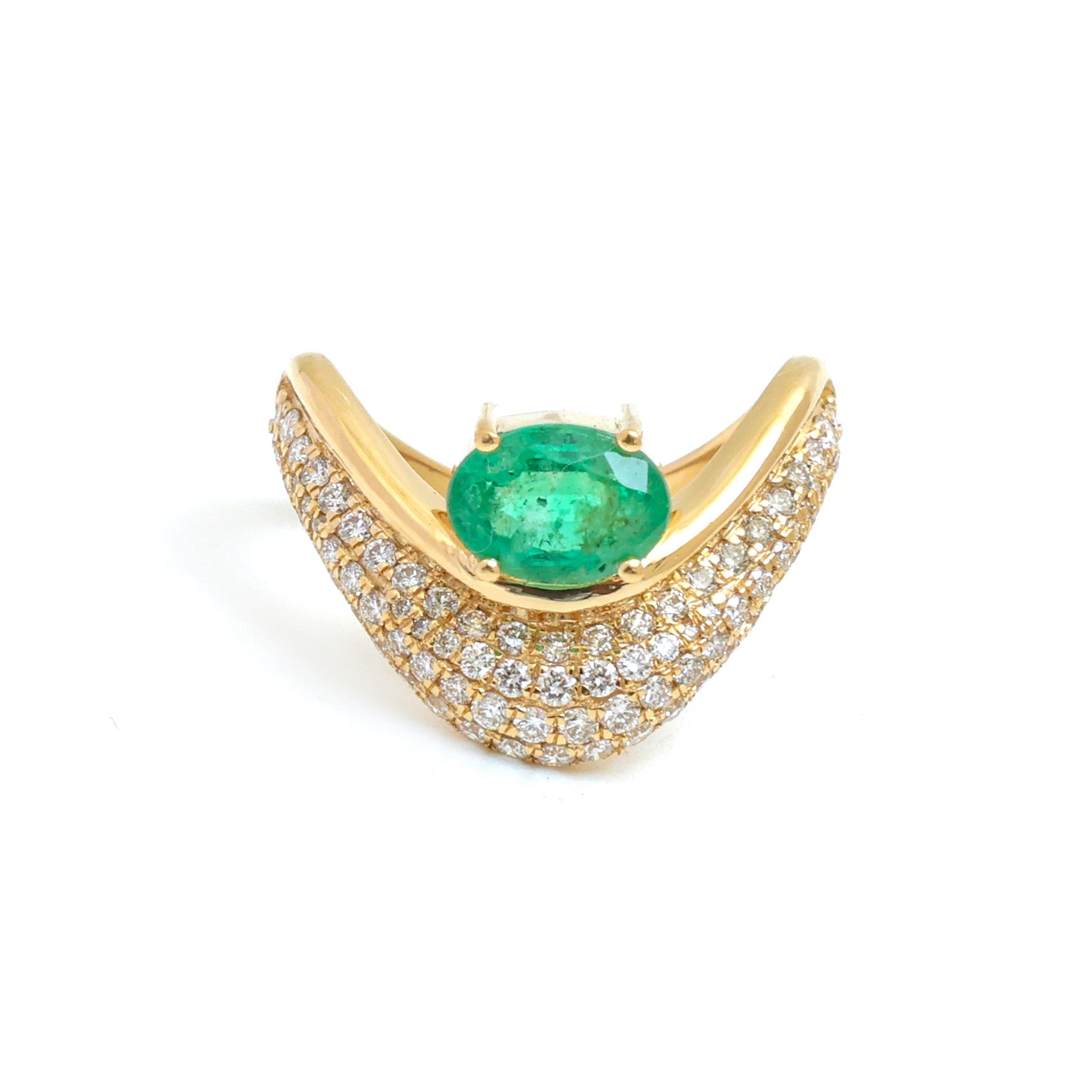 JPRG-4836/11790 Emerald Diamond Ring | 18K