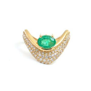 JPRG-4836/11790 Emerald Diamond Ring | 18K