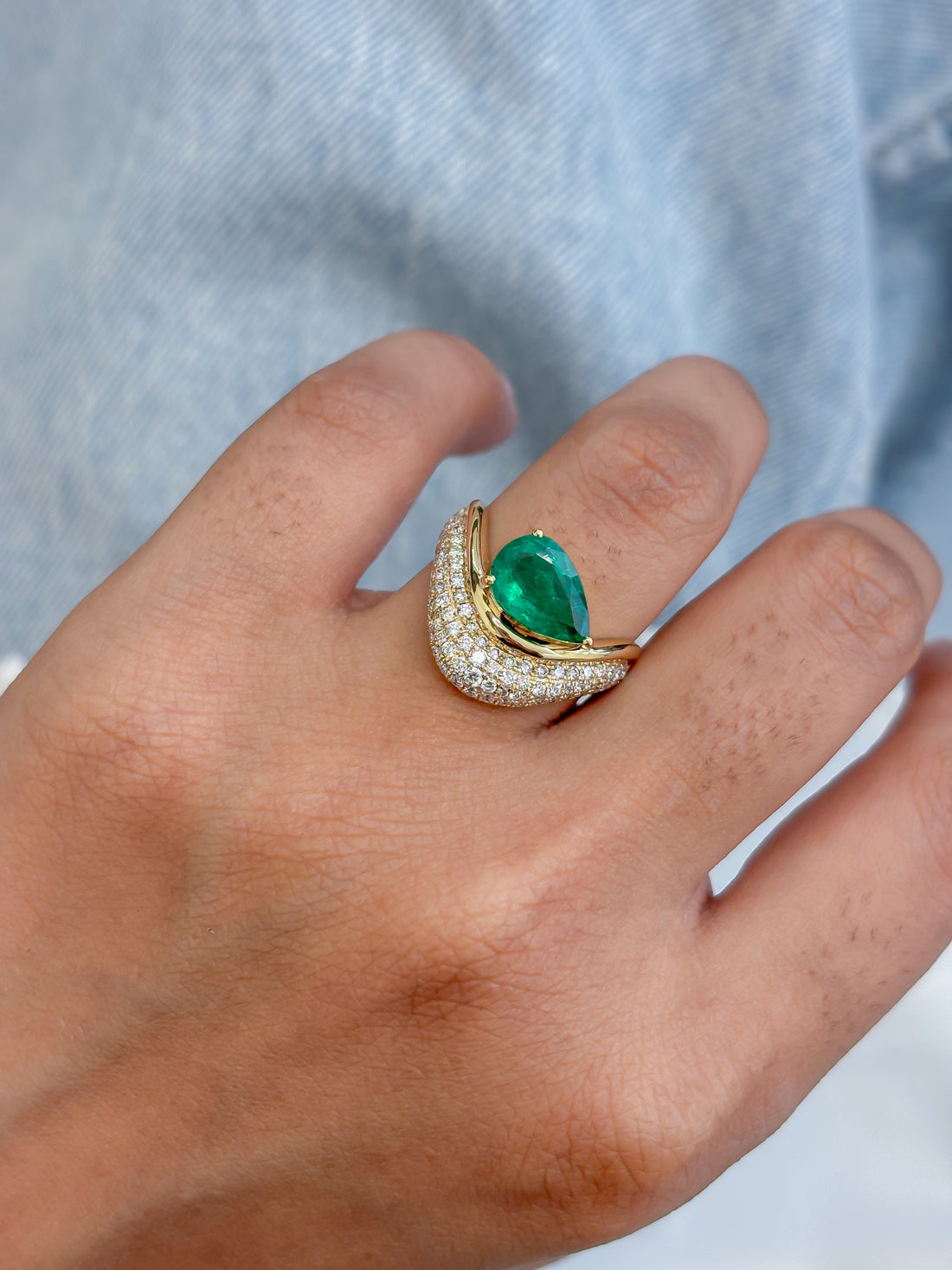 JPRG-4841/11795 Emerald Diamond Ring | 18K