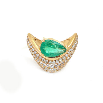 JPRG-4841/11795 Emerald Diamond Ring | 18K