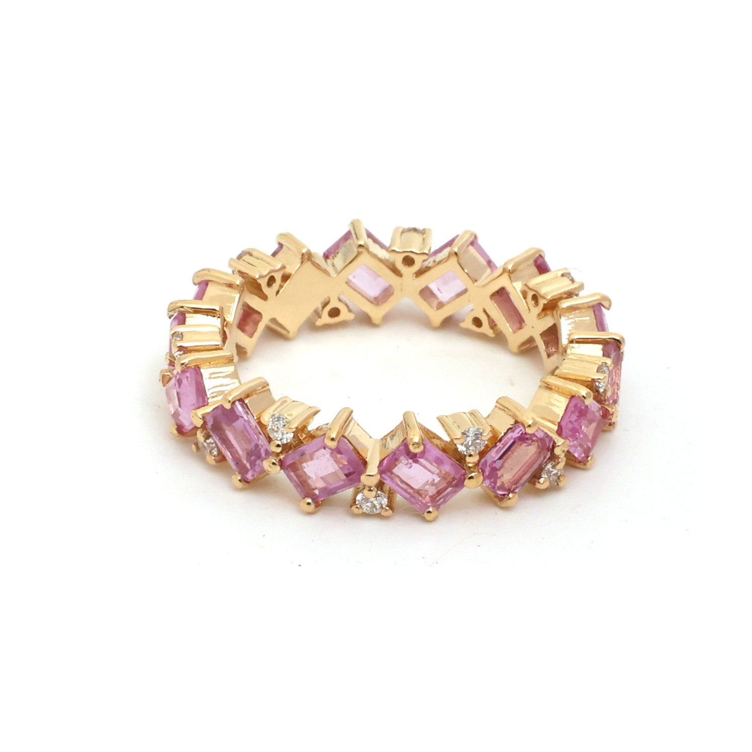 JPRG-4849/11819 Pink Sapphire Diamond Ring | 18K