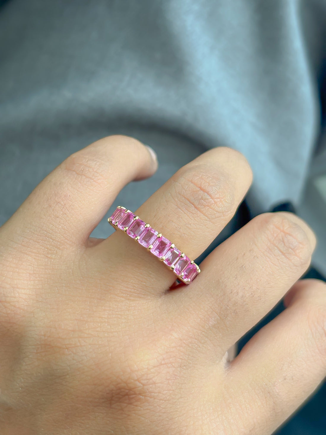 JPRG-4850/11820 Pink Sapphire Ring | 14K