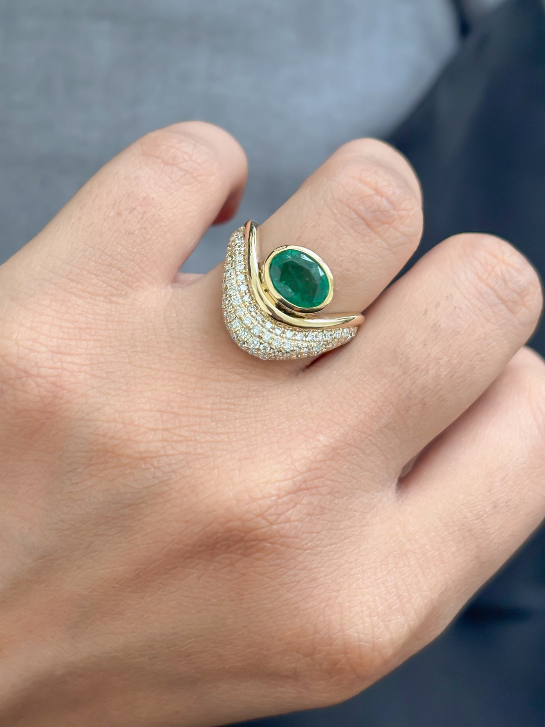 JPRG-4853/11823 Emerald Diamond Ring | 18K