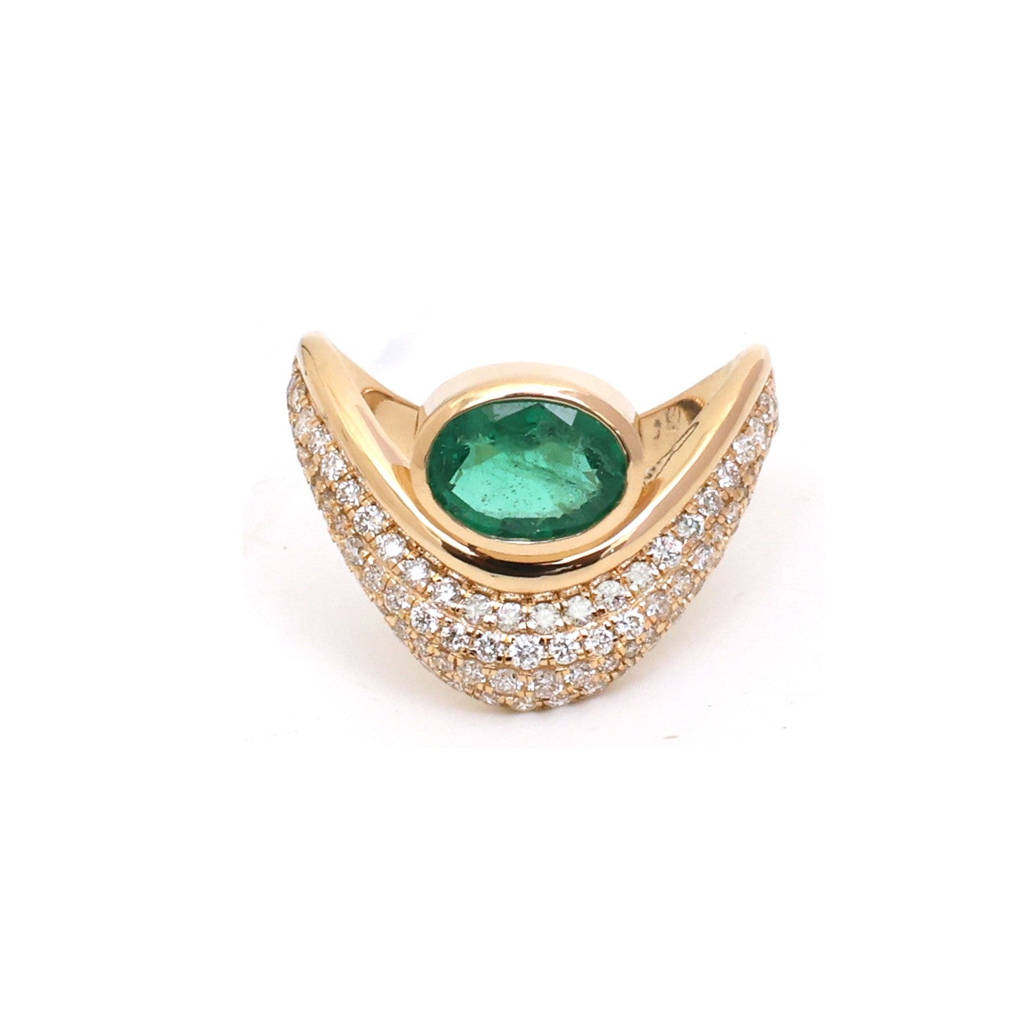 JPRG-4853/11823 Emerald Diamond Ring | 18K