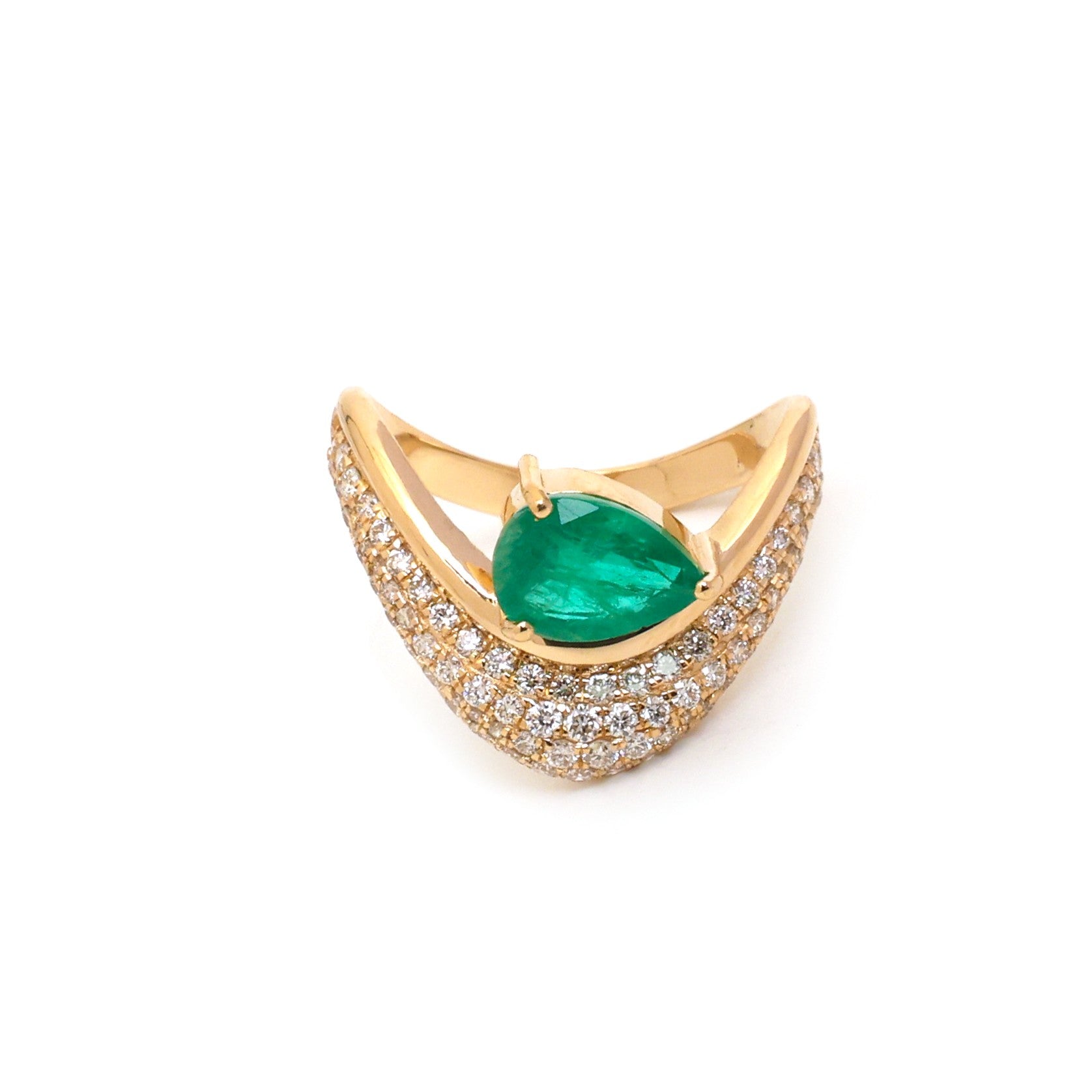 JPRG-4869/11839 Emerald Diamond Ring | 18K