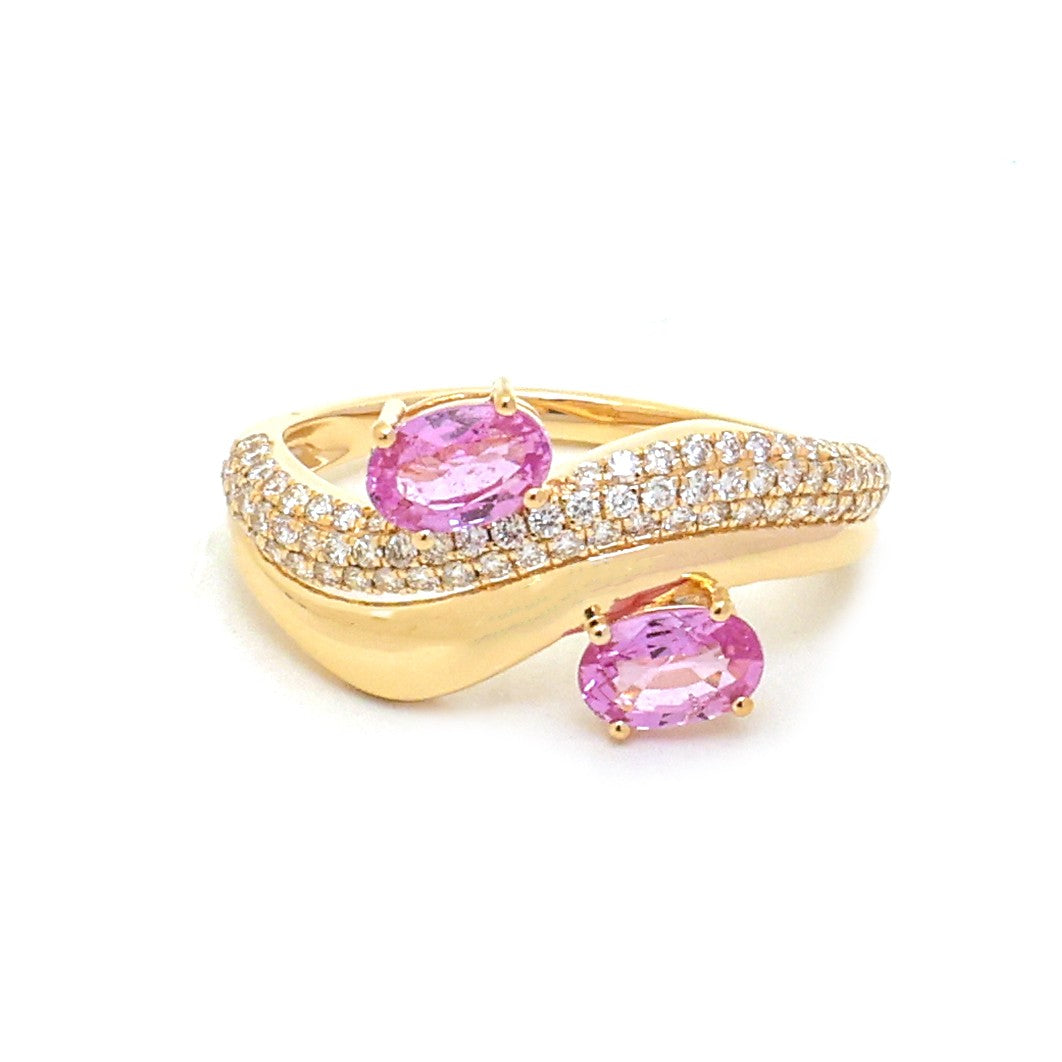 JPRG-4878/11867 Diamond Pink Sapphire Ring | 18K