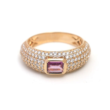 JPRG-4895/11912 Pink Sapphire Diamond Ring | 14K